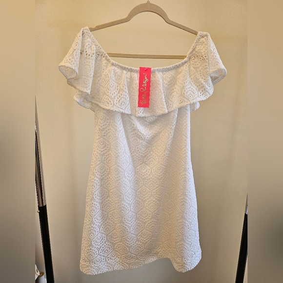 Nwt Lilly Pulitzer La Fortuna White Gypsea Lace Dress Medium - Picture 4 of 8